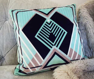 Francis Square Velvet Cushion - Mint